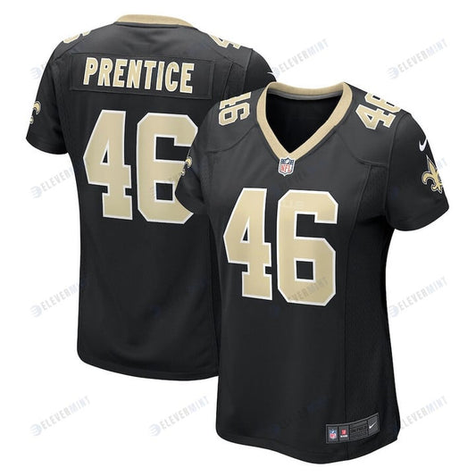 Adam Prentice 46 New Orleans Saints Women's Game Jersey - Black