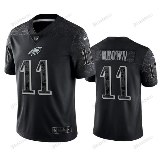 A.J. Brown 11 Philadelphia Eagles Black Reflective Limited Jersey - Men