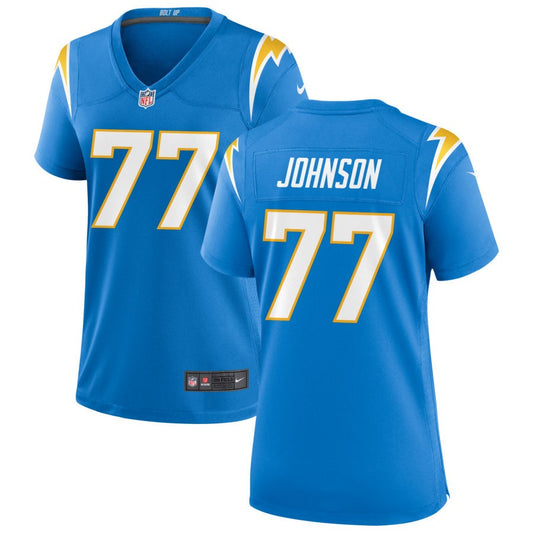 Zion Johnson Los Angeles Chargers Nike Women's Game Jersey - Powder Blue