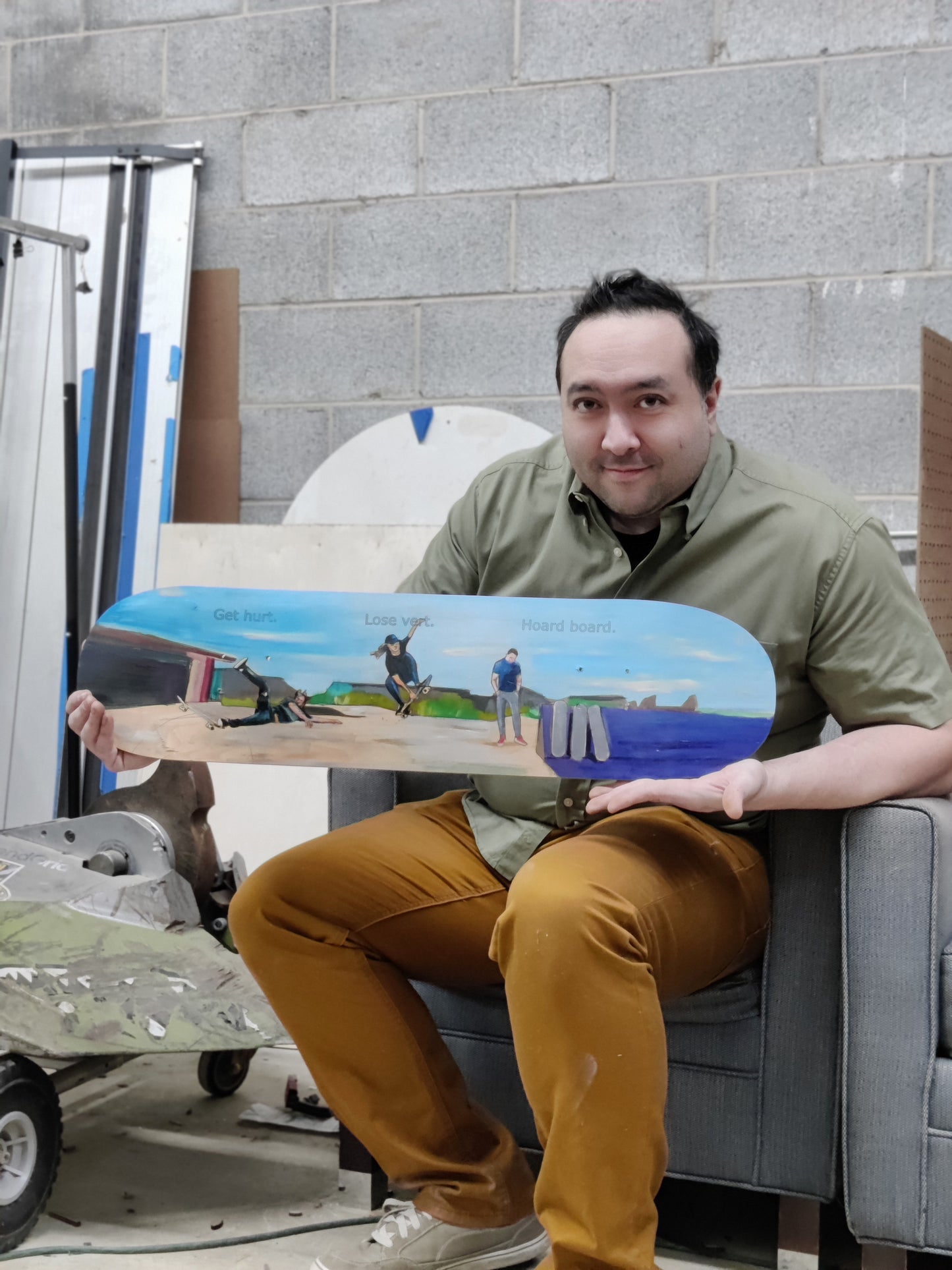 Sean Mills X TRADEMARKED Hand Painted Custom Skateboard Deck #4