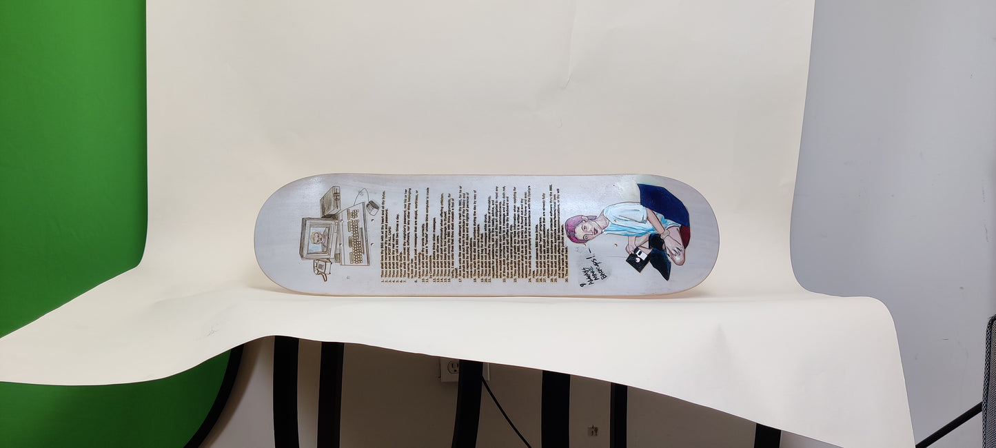 Sean Mills X TRADEMARKED Hand Painted Custom Skateboard Deck #5